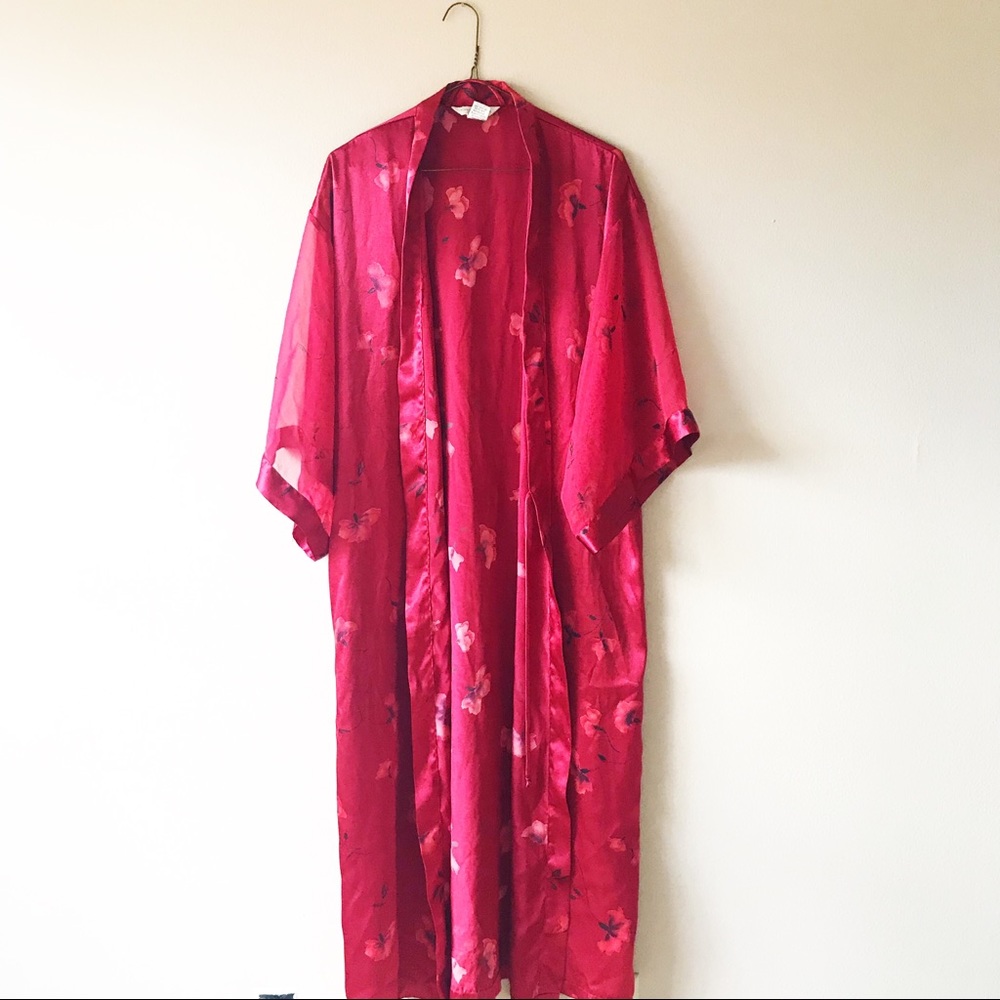 4 for $25 🌈 Red Silk Intimate Kimono / Robe